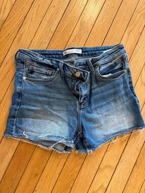 KanCan Mid Wash Blue Denim Cutoff Shorts